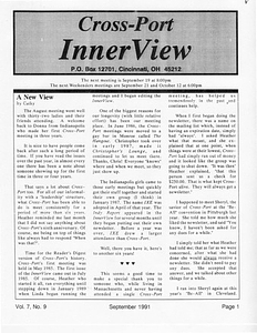 Cross-Port InnerView, Vol. 7 No. 9 (September, 1991)