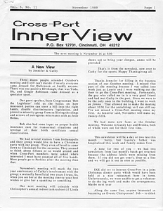 Cross-Port InnerView, Vol. 5 No. 11 (November, 1989)