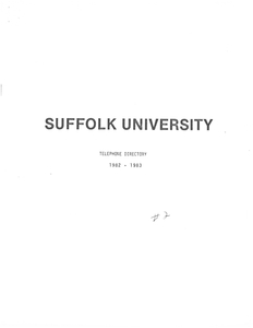 1982-1983 Suffolk University Telephone Directory