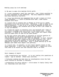 John Joseph Moakley's notes for meetings regarding Jesuit murder investigation