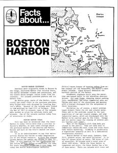 Boston Harbor fact sheet, from the Sierra Club, December 1969