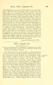 1795 Chap. 0059 An Act To Incorporate A Number Of Inhabitants Of The ...