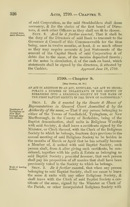 1799 Chap. 0009 An Act In Addition To An Act, Entitled, 