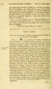 1808 Chap. 0079. An Act To Incorporate The First Congregational Parish In The Town Of Windham.