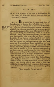 1809 Chap. 0047. An Act To Set Off A Part Of The Town Of Hubbardston, In The County Of Worcester, And To Annex The Same To The Town Of Princeton.