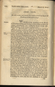 1809 Chap. 0114. An Act To Alter And Amend The Constitution Of The Board Of Overseers Of Harvard College.
