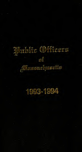 Public officers of the Commonwealth of Massachusetts (1993-1994)