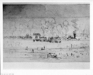 A Cheering Sight - Arrival of Reinforcements (Battle of Poplar Springs - Peeble's Farm)