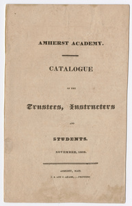 Amherst Academy catalog, 1828 fall term