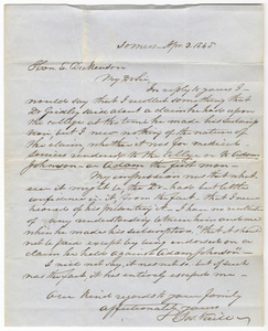 Joseph Vaill letter to Edward Dickinson, 1845 April 3