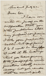 Edward Hitchcock letter to Edward Hitchcock, Jr., 1859 July 21