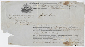 Edward Hitchcock receipt of shipment by Schmidt & Balchen, 1850 June 13