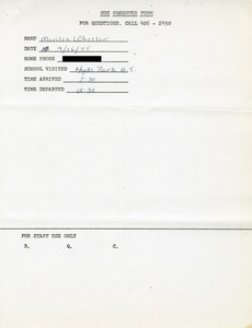 Citywide Coordinating Council daily monitoring report for Hyde Park High School by Marilee Wheeler, 1975 September 16