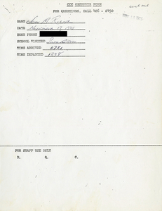 Citywide Coordinating Council daily monitoring report for South Boston High School by John M. Ricker, 1975 November 17