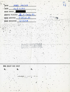 Citywide Coordinating Council daily monitoring report for South Boston High School by Marc Miller, 1976 March 31
