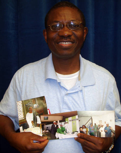 Olawale Adeyemi at the Waltham Mass. Memories Road Show