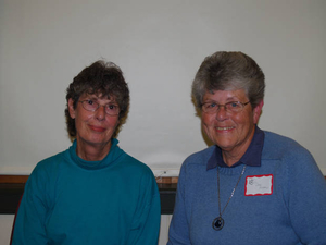 Dee Anson and Betty Anson-Pickering at the Brewster Mass. Memories Road Show