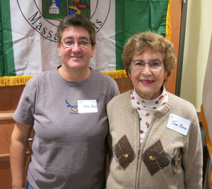 Christina Pratt and Joan Bono at the Marshfield Mass. Memories Road Show