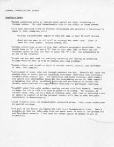 General Communications Agenda