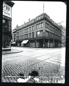 Buildings on west side Washington Street corner Temple Place