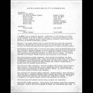 Acta de la reunion del 25 de Septiembre de 1971.