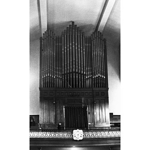 The organ in the All Saints Lutheran Church in Boston's South End.