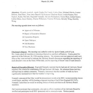 Documents related to the Boston Empowerment Center