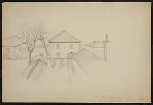 View from back window of 39 Beacon Street, Boston, Mass., ca. 1856