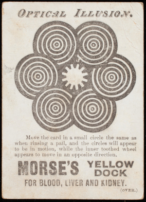 Trade card, Morse's Yellow Dock, Morse Yellow Dock Syrup Co., Providence, Rhode Island