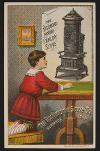 Trade card for The Richmond Round Parlor Stove, The Richmond Stove Co., Norwich Conn., undated