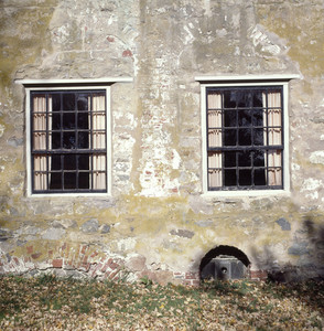 Exterior view of windows, Coffin House, Newbury, Mass.