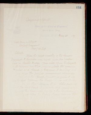 Thomas Lincoln Casey Letterbook (1888-1895), Thomas Lincoln Casey to Henry L. Abbot, May 25, 1890