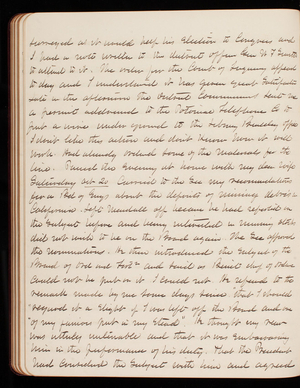 Thomas Lincoln Casey Diary, June-December 1888, 086, surveyed as it would help his election to Congress
