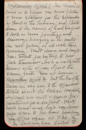 Thomas Lincoln Casey Notebook, February 1890-May 1891, 50, Wednesday, April 1