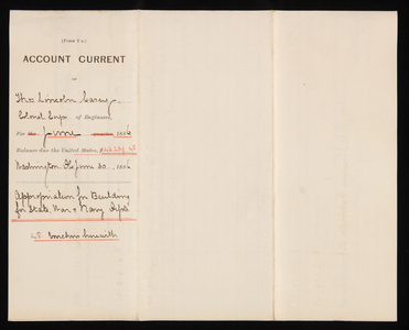Accounts Current of Thos. Lincoln Casey - June 1886, June 30, 1886