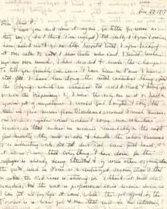 Letter from Eleanor "Nora" Saltonstall to Clara Danielson, 27 December 1917