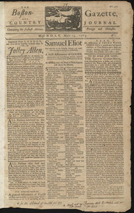 The Boston-Gazette, and Country Journal, 13 May 1765