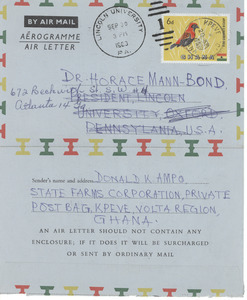 Africa, correspondence
