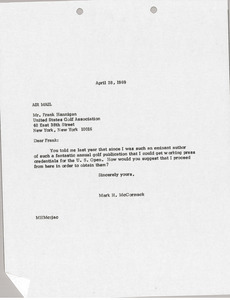 Letter from Mark H. McCormack to Frank Hannigan