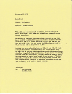 Memorandum from Mark H. McCormack to Barry Frank