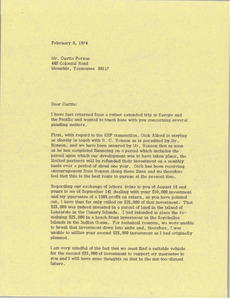 Letter from Mark H. McCormack to Curtis Person