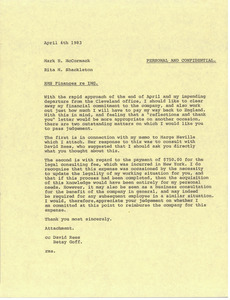 Memorandum from Rita M. Shackleton to Mark H. McCormack