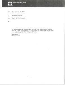 Memorandum from Mark H. McCormack to Hughes Norton