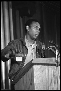 Stokely Carmichael speaking at the Youth, Non-Violence, and Social Change conference, Howard University