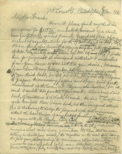 Letter from Benjamin Smith Lyman to Frank Lyman