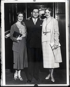Gladys Glad Hellinger, Mark Hellinger, and unidentified woman (r. to l.)