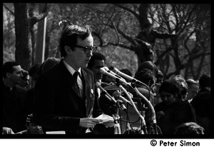 Resistance on the Boston Common: Michael Ferber addressing the crowd