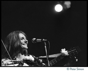 Judy Collins performing at the Newport Folk Festival