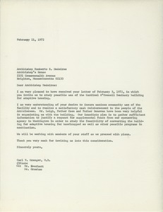 Letter from Carl V. Granger to Humberto S. Medeiros