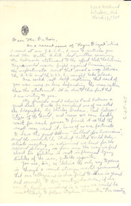 Letter from Pat Morrow to W. E. B. Du Bois